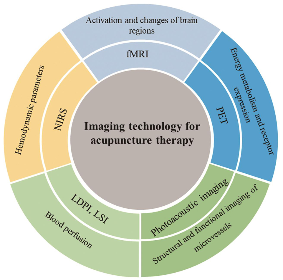 Different imaging technologies for studying acupuncture therapy and their application scope
