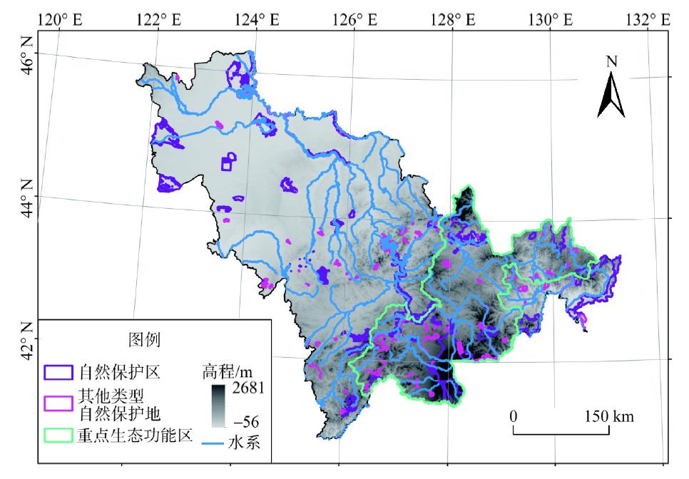 Distribution of nature reserves of Jilin province