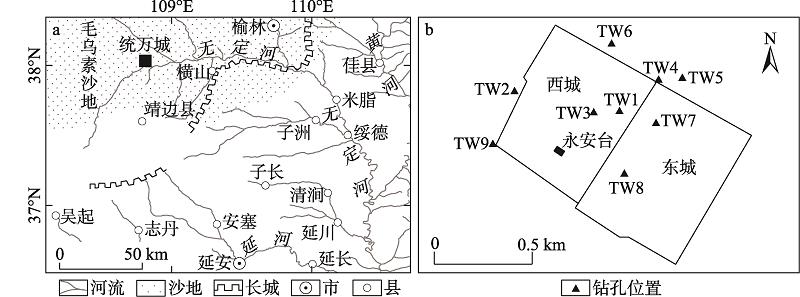 Location of Tongwan city and distribution of sample bore holes
