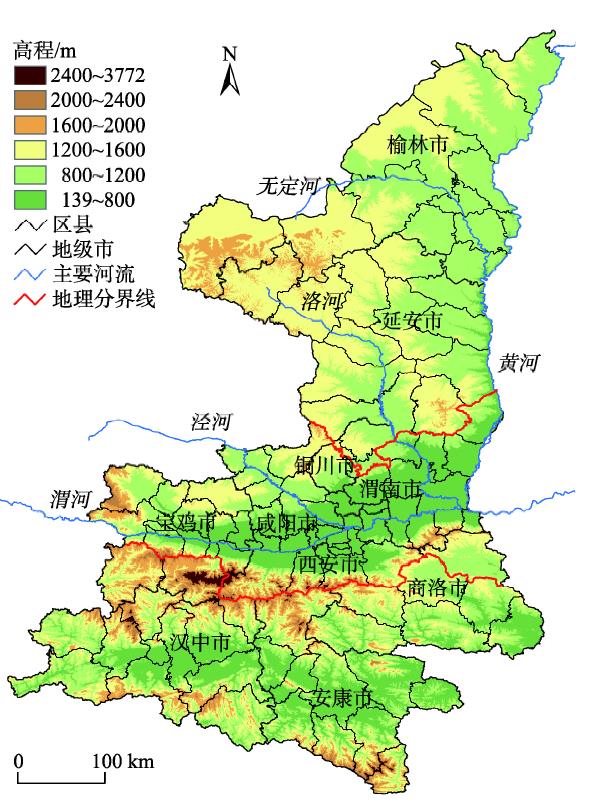 陕西省区域概况Figure 1