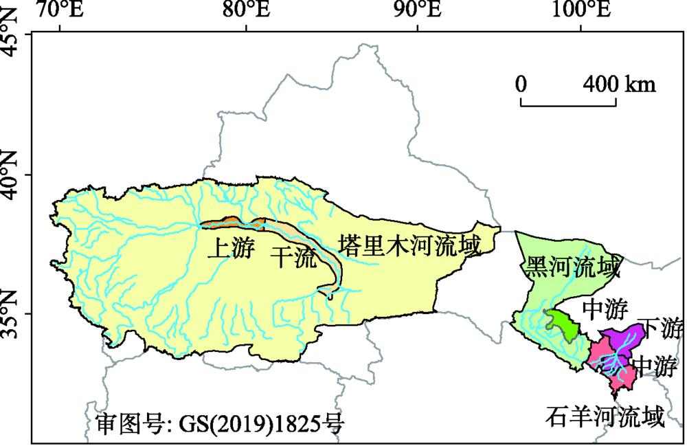 Location of the three typical oasis wetlands