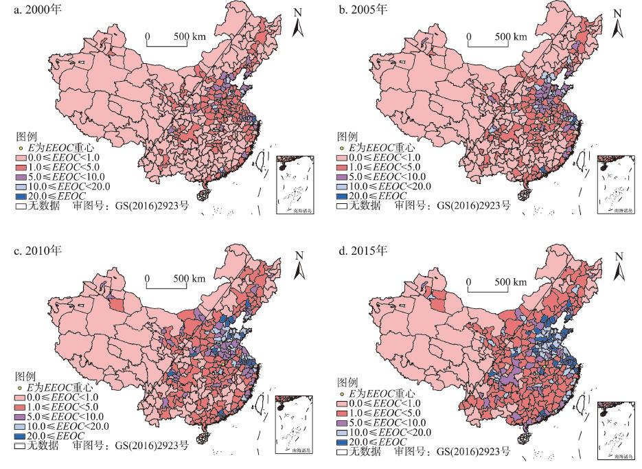 Spatial pattern of ecological-economic efficiency of prefectural-level and above cities in China